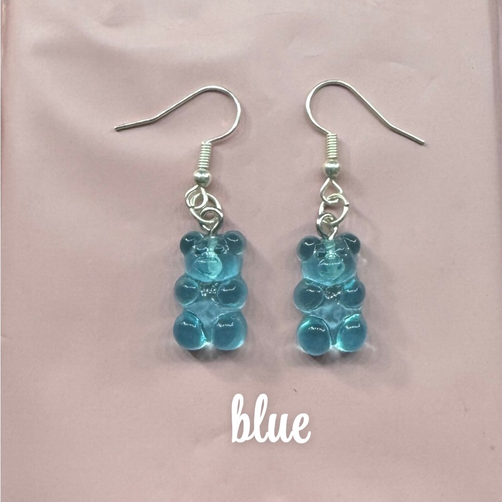 Blue Gummy Bear Earrings